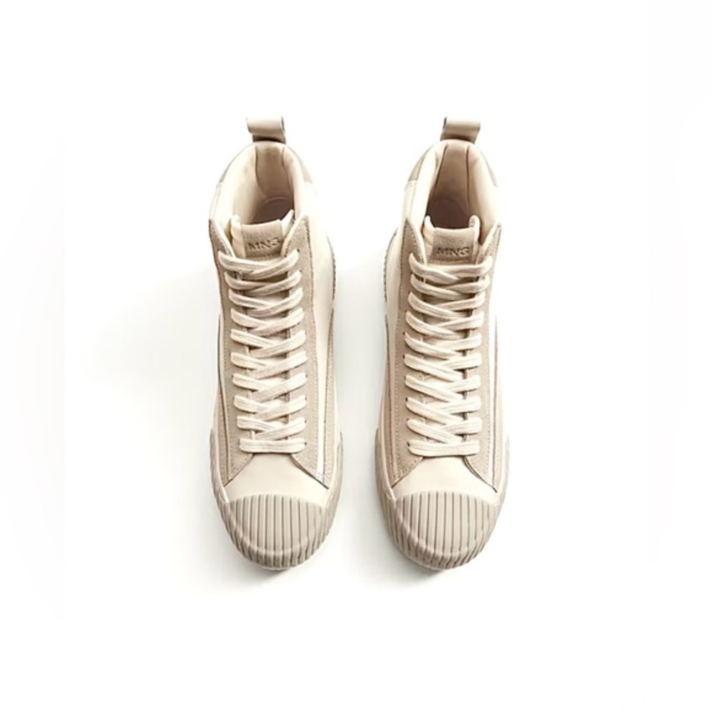 Mango Lace-up leather sneakers size 38